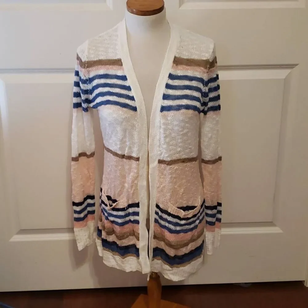 Stitch Fix | Stitches & Stripes Parsie Lightweight Cardigan Striped Medium New